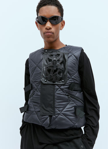Junya Watanabe キルティングリップストップベスト ブラック jwn0154002