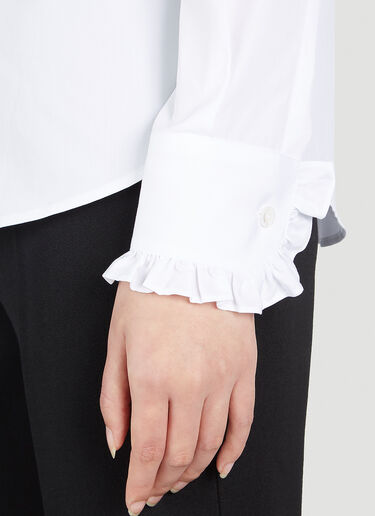 Saint Laurent Ruffle Trim Shirt White sla0251017