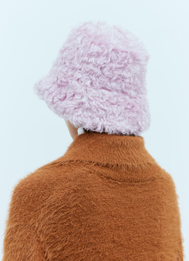 Dries Van Noten Mohair Bucket Hat Lilac dvn0254036