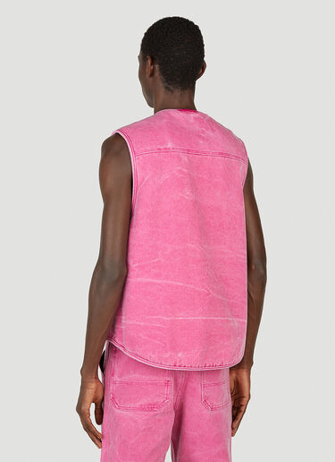 Acne Studios フェイスパッチノースリーブベスト ピンク acn0351008