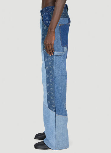 Marine Serre Panelled Jeans Blue mrs0152002