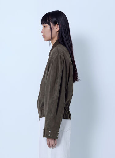 LN-CC® - GANNI: Light Wool Melange Boxy Jacket - Brown GANNI Light Wool Melange Boxy Jacket Brown gan0265044