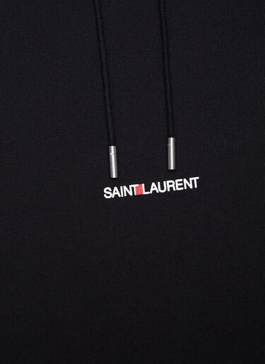 Saint Laurent 후드 로고 스웨트셔츠 블랙 sla0136018