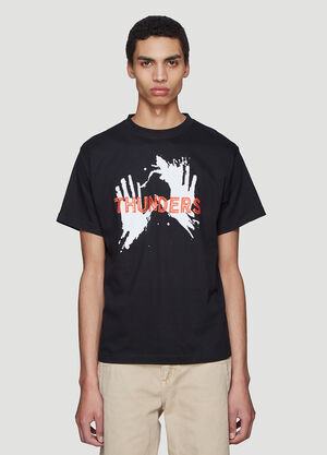 Mr. Thunders BLACKFONT 로고 티셔츠 Black mrt0135008
