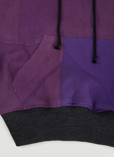 DRx FARMAxY FOR LN-CC Monochromatic Deconstructed Panelling Hooded Sweatshirt Purple drx0346003