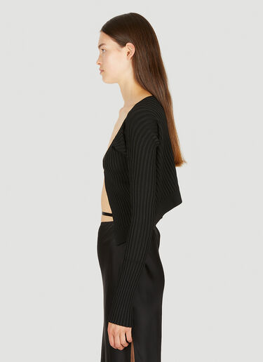 Jacquemus La Maille Pralu Longue Cardigan Black jac0250123