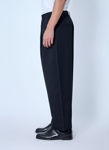Studio Nicholson Tuck Cotton Tapered Leg Trousers Black stn0165002