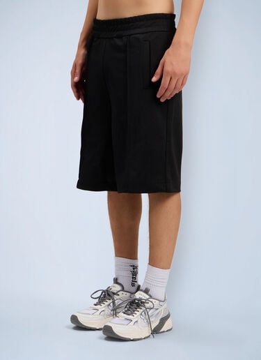 Palm Angels Back Curved Logo Track Shorts Black pma0164051