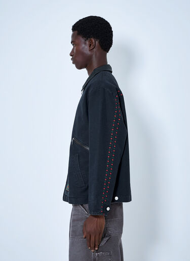 LN-CC® - Bott: Leather Collar Work Jacket - Navy Bott Leather Collar Work Jacket Navy bot0165001