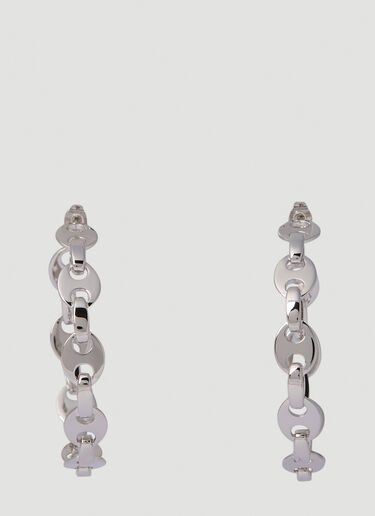 Rabanne Eight Nano Hoop Earrings Silver pac0252046