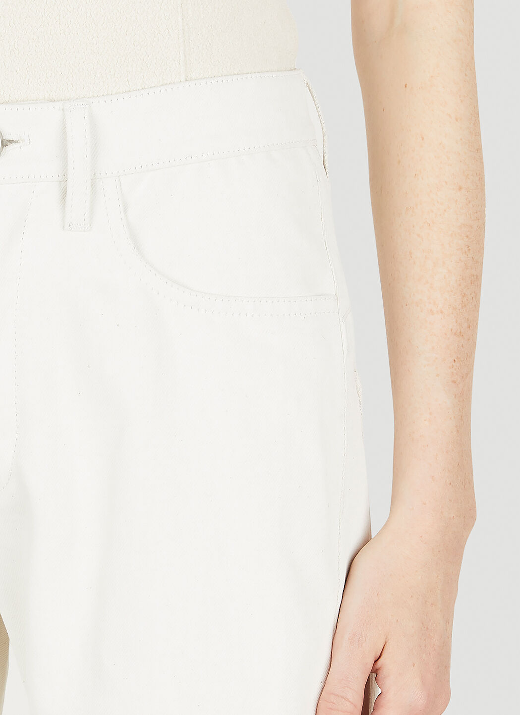Jil Sander Straight Leg Jeans in White | LN-CC