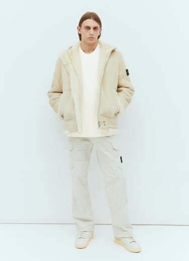 Compass Patch Rib Sweater Stone Island Compass Patch Rib Sweater Beige sto0154059