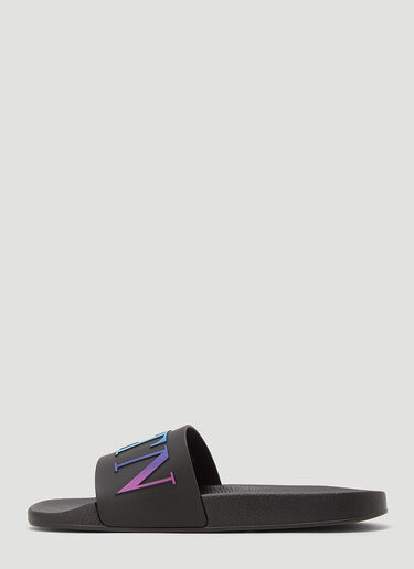 Valentino VLTN Rubber Slides Black val0143023
