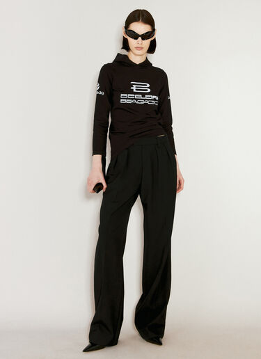 Balenciaga 후드 긴팔 탑 블랙 bal0256009