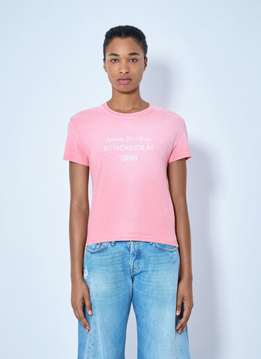 Acne Studios 1996 Fitted Logo T-Shirt Pink acn0265076