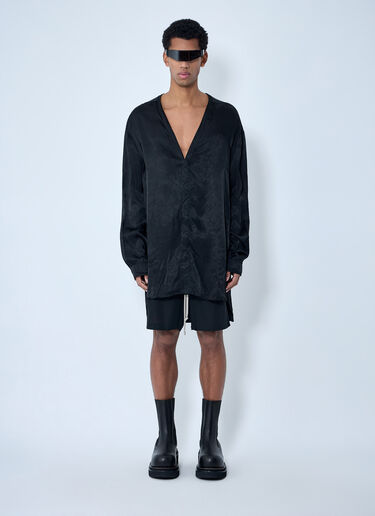 Rick Owens Oversized V-Neck Shirt Black ric0163015