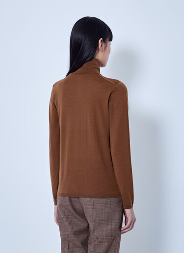 LN-CC® - Max Mara: Turtleneck Fine Knit Sweater - Brown Max Mara Turtleneck Fine Knit Sweater Brown max0266028