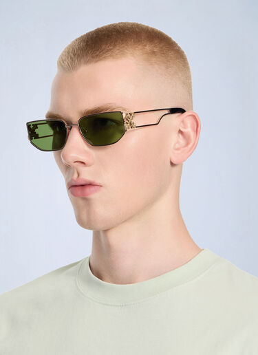 LN-CC® - Off-White: Allen Green Lens Sunglasses - White Off-White Allen Green Lens Sunglasses White ofw0364483