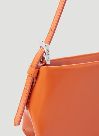 BY FAR Dulce Semi Patent Leather Shoulder Bag Orange byf0253005