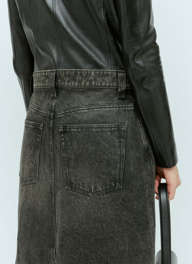 Diesel L-Ory Leather And Denim Coat Black dsl0257006