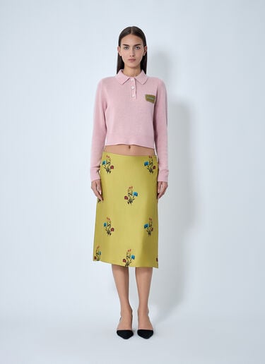 Printed Silk Skirt Marni Printed Silk Skirt Yellow mni0262003