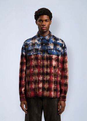 Palm Angels Curved Logo Check Shirt Multicolour pma0162028