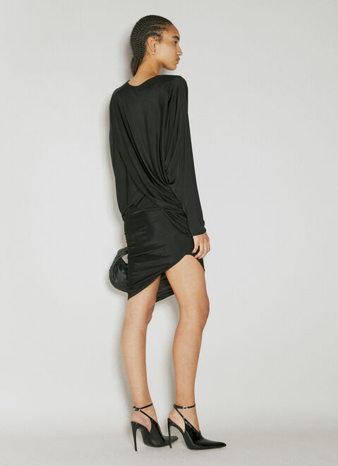 DI PETSA Draped Fluid Dress Black dip0254001