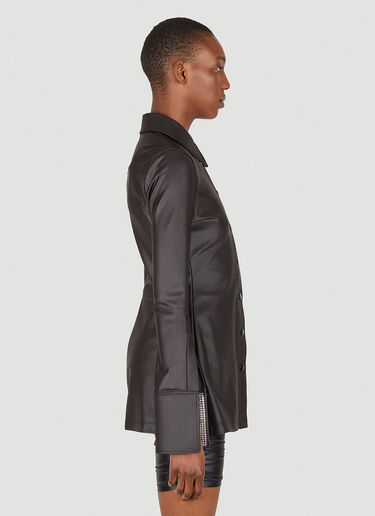 Alexander Wang Embellished Cuff Tailored Shirt Black awg0247001