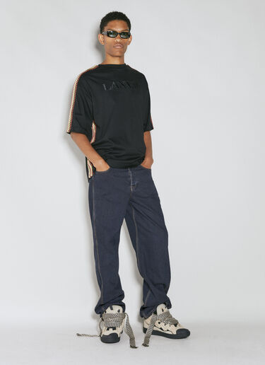 Lanvin Baggy Twisted Leg Jeans Blue lnv0154005