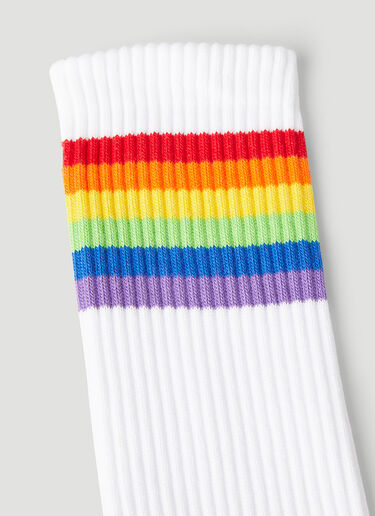 Balenciaga Fetish Rainbow Socks White bal0145144