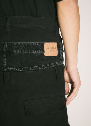 Balenciaga レイヤードカーゴパンツ ブラック bal0158008