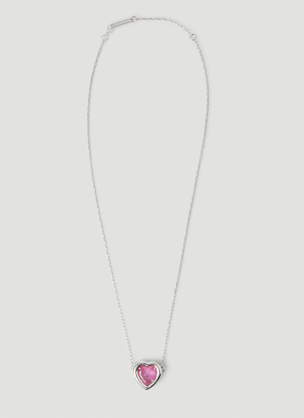 Ambush Heart Stone Charm Necklace en Pink LN CC