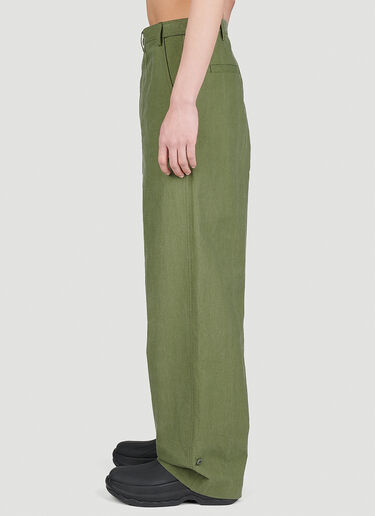 Kenzo Straight Cut Oversize Pants Green knz0154004