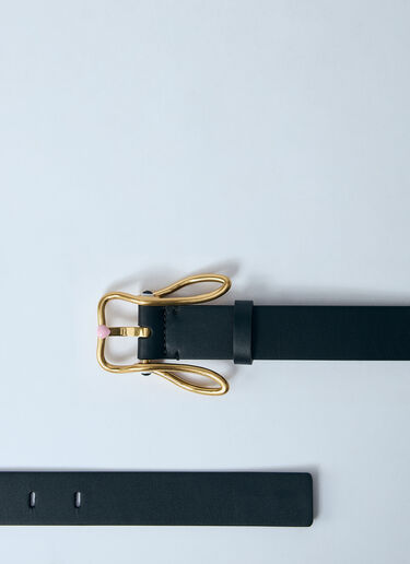 Bottega Veneta Bunny Leather Belt Black bov0260031
