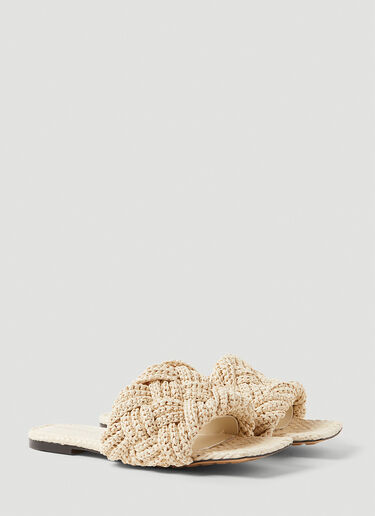 Bottega Veneta Lido Flat Sandals Cream bov0251078