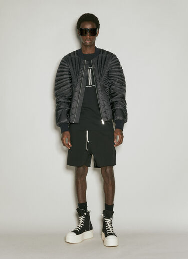 Moncler + Rick Owens 트랙 버뮤다 쇼츠 블랙 mcs0355014