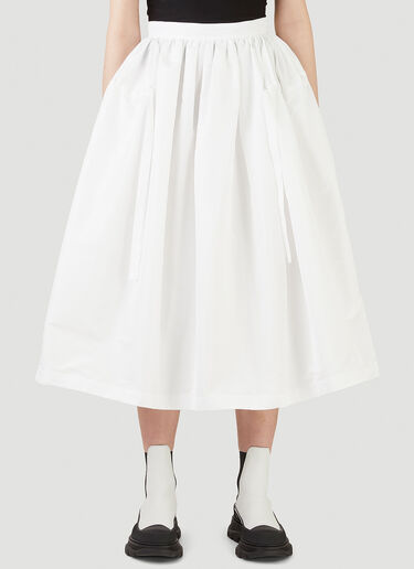 Alexander McQueen Drawstring Gathered Skirt White amq0245112