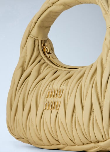 Miu Miu Wander Nappa Matelassé Hobo Bag Yellow miu0264200