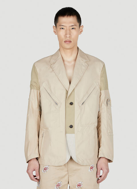 Bottega Veneta パッチワークブレザー ブルー bov0155013