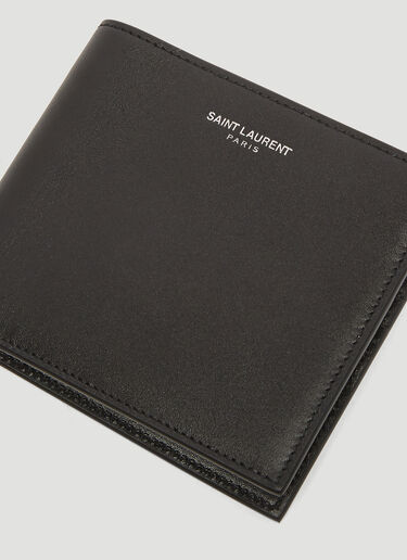 Logo Print Bi-Fold Wallet Saint Laurent Logo Print Bi-Fold Wallet Black sla0136040