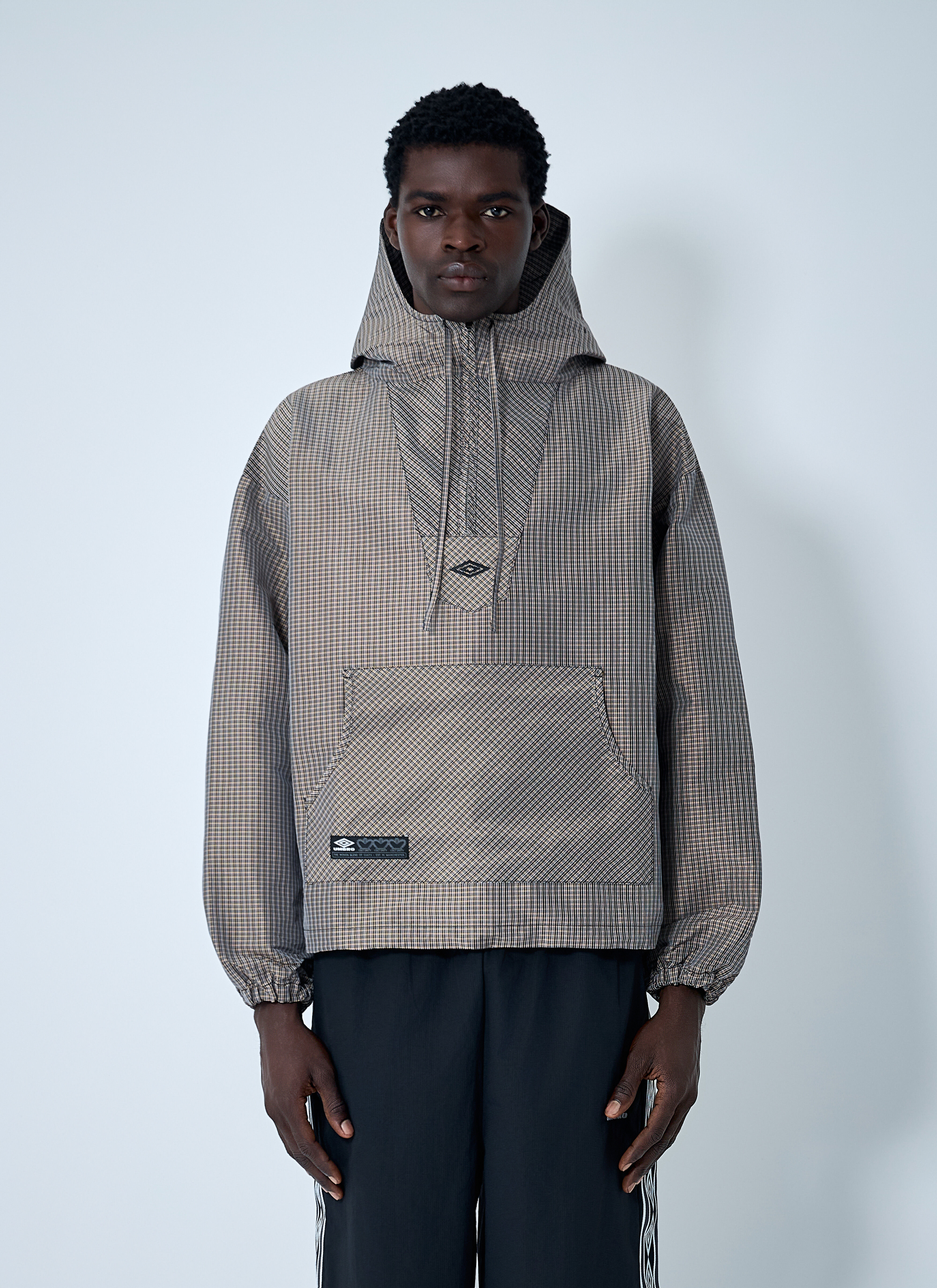 Umbro Men's' Masked Check Anorak Jacket in Beige | LN-CC®