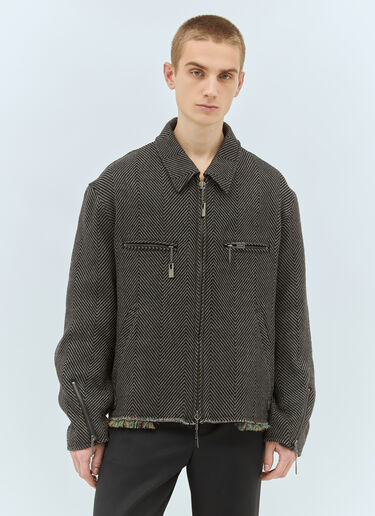Yohji Yamamoto I-Hem 流苏束身短夹克 棕色 yoy0158003