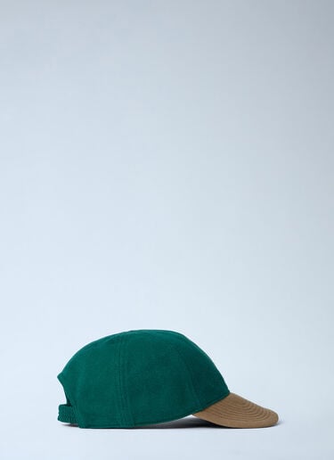 Miu Miu Logo Motif Baseball Cap Green miu0164017