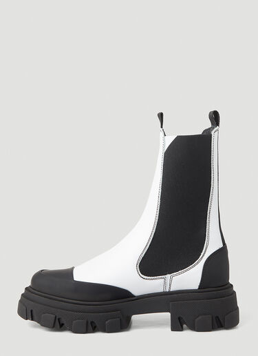 GANNI Egret Ankle Boots White gan0246121