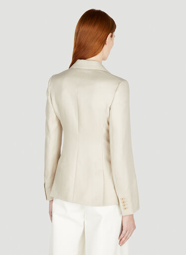 Max Mara Alpaca Single Breasted Blazer Beige max0252009