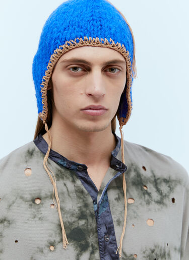 Self-Tie Knit Hat Acne Studios Self-Tie Knit Hat Blue acn0154036