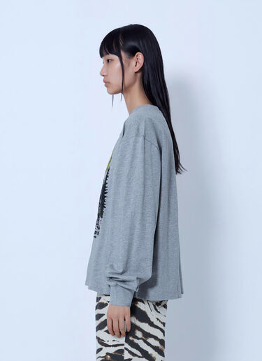 LN-CC® - GANNI: Basic Cotton Jersey Longsleeve - Grey GANNI Basic Cotton Jersey Longsleeve Grey gan0266030