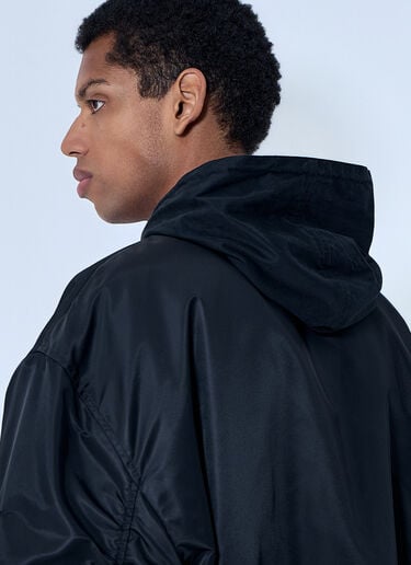 Balenciaga Hooded Bomber Jacket Black bal0164002
