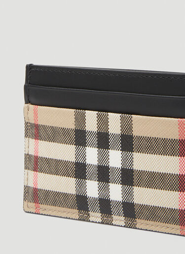 Burberry Sandon Check Card Holder Brown bur0147164