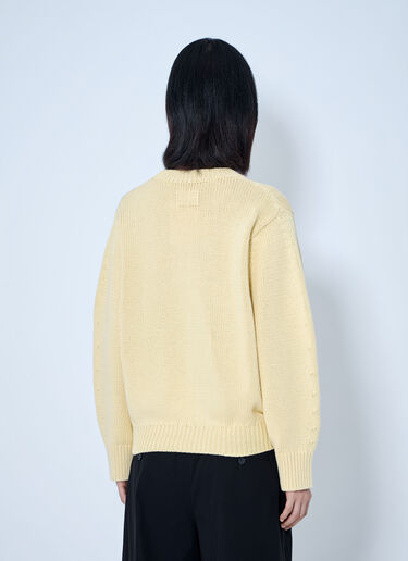 LN-CC® - Toteme: Oversized Crew Knit - Yellow Toteme Oversized Crew Knit Yellow tot0265004